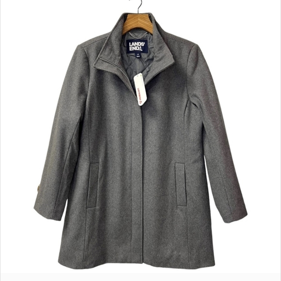 Lands' End | Insulated Wool Primaloft Longline Coat | Gray | 26W - Picture 5 of 5